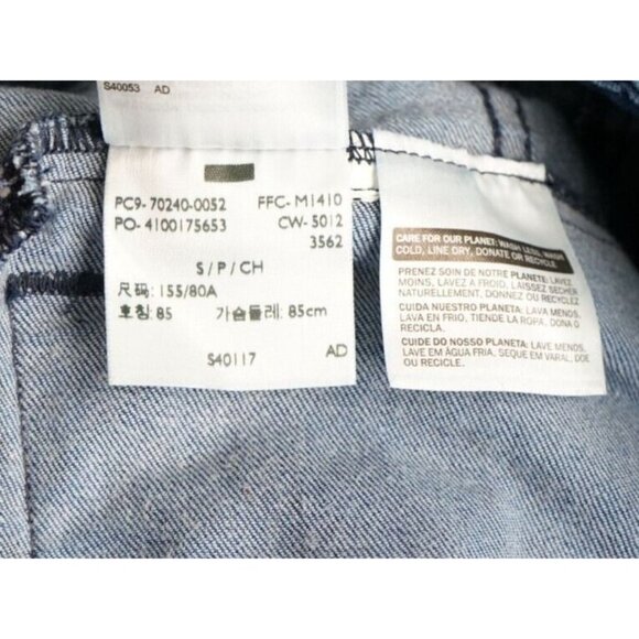 LEVI'S Women's Denim Jacket Small Stretch Trucker Blue Long Sleeve - Picture 8 of 8